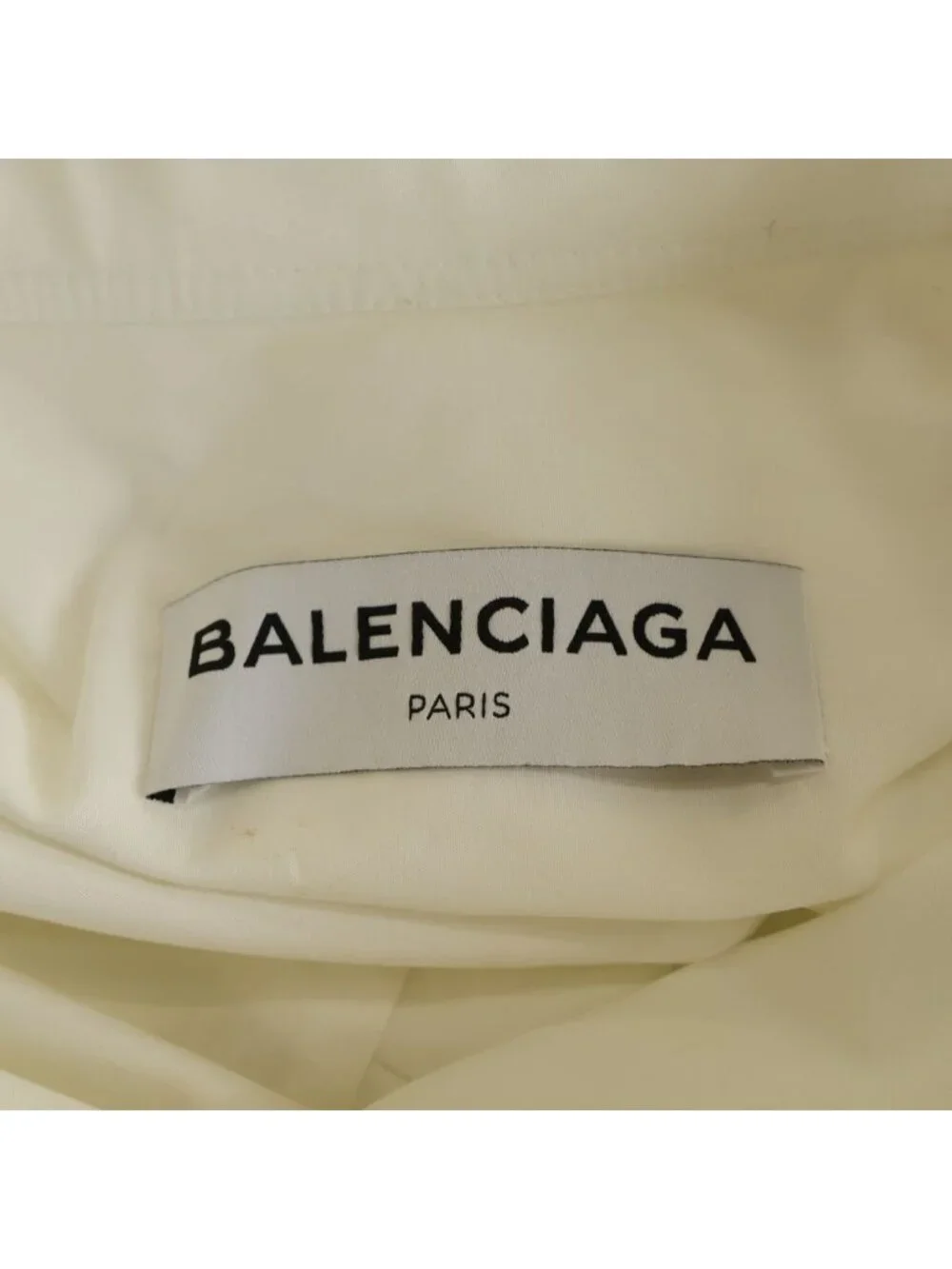 Balenciaga Scarf Color Cotton Long Sleeve Shirt White